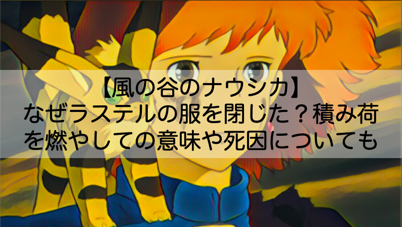 ナウシカはなぜラステルの服を閉じた 積み荷を燃やしての意味や死因についても Shokichiのエンタメ情報labo